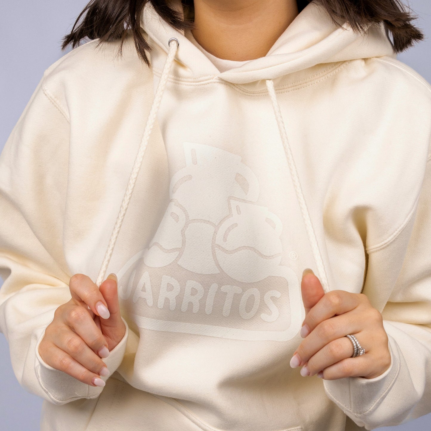 Hoodie - Cream on Cream Logo