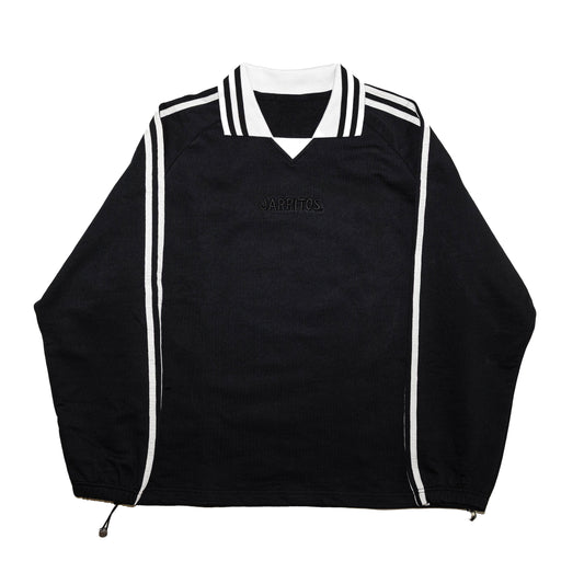 Sporty Stripped Collared Sweatshirt