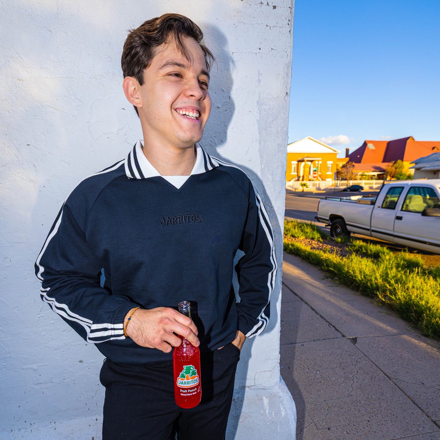 Sporty Stripped Collared Sweatshirt